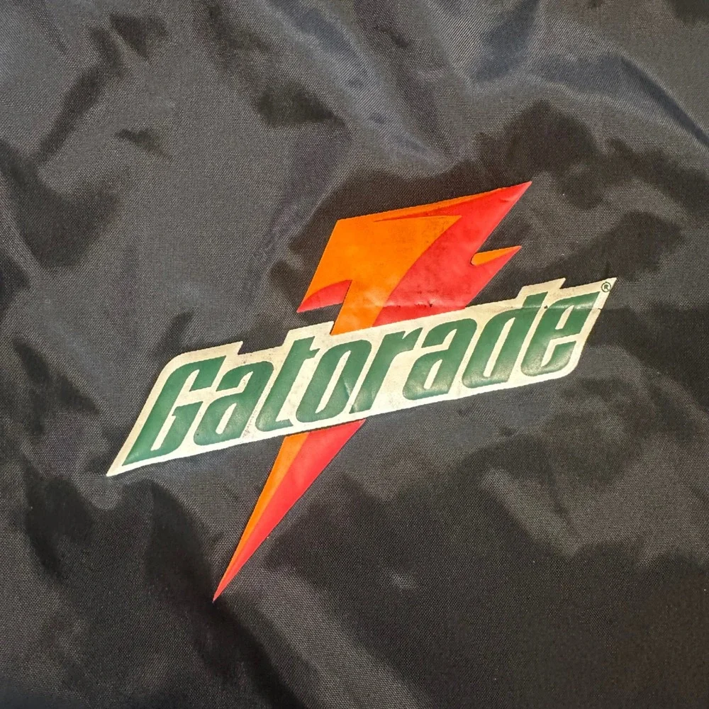 Vintage Gatorade Drawstring Bag Black Zip Cinch Sackpack Gym Outdoor Sport‎